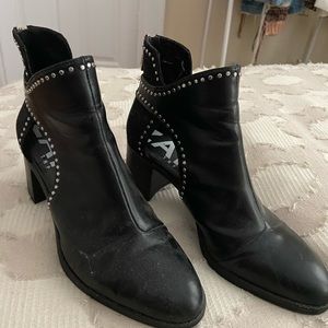 ZARA BLACK LEATHER BOOT
